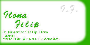 ilona filip business card